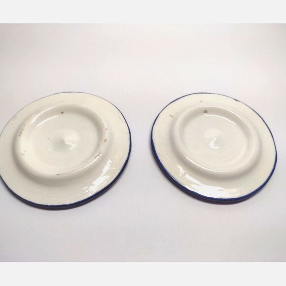 Pair of Ceramic Jerusalem Israel Holy Land Wall Plate Ornaments Trinket Souvenir - Picture 3 of 3